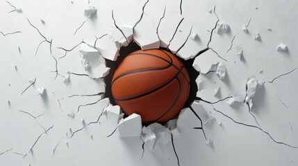 Basketball Breaking Wall.
