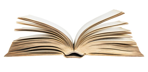 Open book isolated on transparent background. Png format