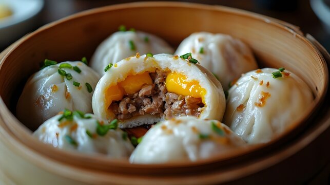 Nom Pao Steamed Bun (Cambodian Cuisine)