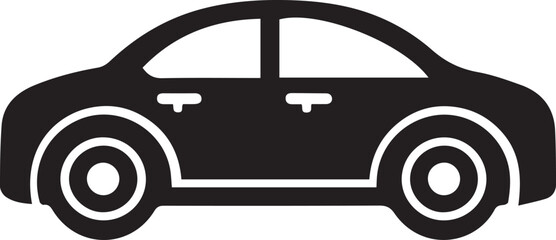 car icon vector silhouette illustration