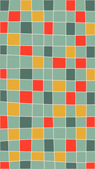 Christmas Checkered 1920x1080 background. Abstract colorful social media backdrop with bright chessboard texture. Playful whimsical phone wallpaper for holidays. 