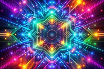 Obraz premium a colorful design with the colors of the rainbow