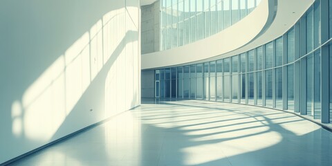 Obraz premium Interior of an art museum, showcasing modern design and gallery spaces.