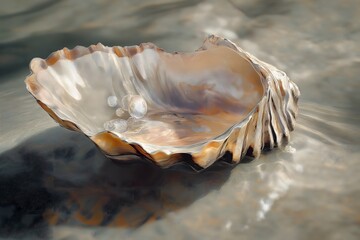 Glass-Fractured Pearl Surface