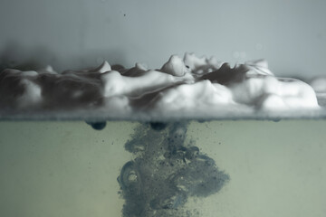 schaum farbe tropfen wasser
