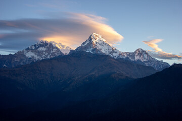 View of Annapurna at sunrise