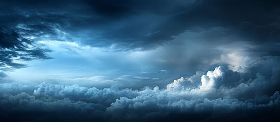 Obraz premium Contrasting Sky with Dark and White Clouds