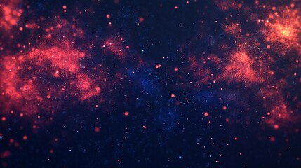 Red and blue nebula, a stunning celestial display of stars, gas, dust in the vast cosmos perfect for space art design