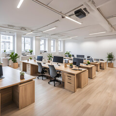 Oficina de trabajo completamente vac&iacute;a