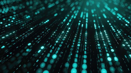 Abstract Digital Binary Code Background