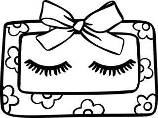 Girly things outline eyelashes box Coquette  cosmetic stuff