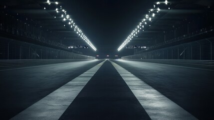 Empty Race Track.