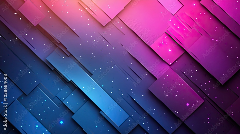 Aufkleber blue and purple gradient background with diagonal lines in simple flat design