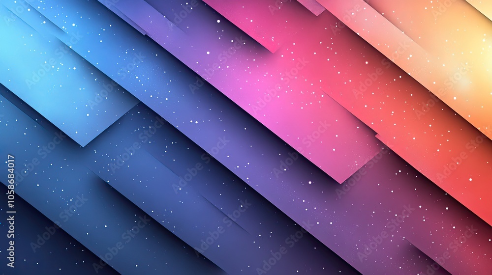 Poster blue and purple gradient background with diagonal lines in simple flat design