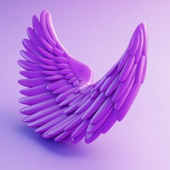 Obraz premium Ethereal Purple Wings Against a Vibrant Lavender Background