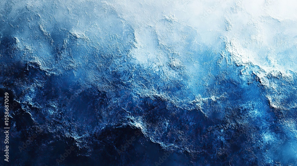 Poster blue ice-textured background featuring gradient perfect for minimalist banner designs, created using