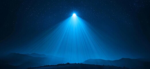 Starry Night Over Mountains:  A Breathtaking Night Sky Landscape