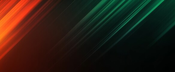 Fototapeta premium Abstract Geometric Lines in Red and Green - Minimalist Digital Art Background