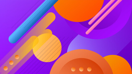 ABSTRACT BACKGROUND GRADIENT PURPLE ORANGE SMOOTH LIQUID COLORFUL DESIGN WITH GEOMETRIC SHAPES VECTOR TEMPLATE GOOD FOR MODERN WEBSITE, WALLPAPER, COVER DESIGN 