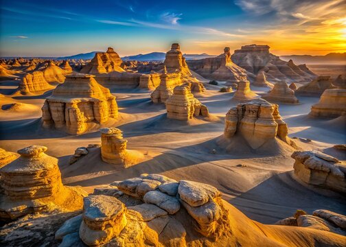 Geomorphic Scenery in Yadan Desert, Xinjiang, China - Stunning Urban Exploration Photography of Natural Wonders and Unique Landscapes