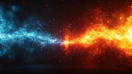 dynamic clash of red and dark blue backgrounds on a versus screen, symbolizing intense competition, sharp contrasts and engaging visuals that excite and challenge viewers