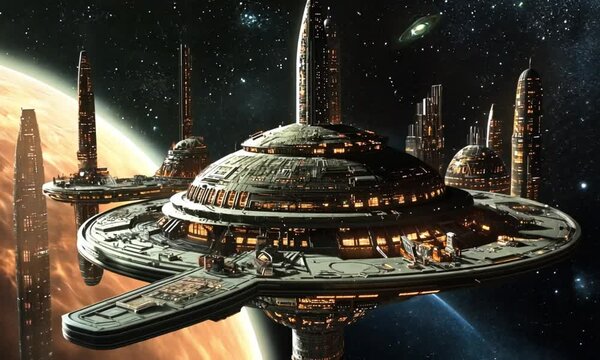 Futuristic Space Colony