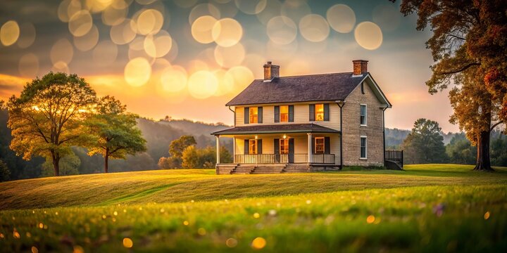 Minimalist Photography of Snodgrass House, Chickamauga and Chattanooga National Military Park, Fort Oglethorpe, Georgia, September 2024 - Tranquil Historic Landscape