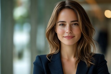 Naklejka premium Confident Businesswoman Portrait - Modern Leadership