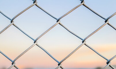 Close-up shot of a chain link fence, Generative AI