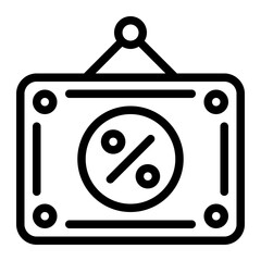 Sale Label Line Icon