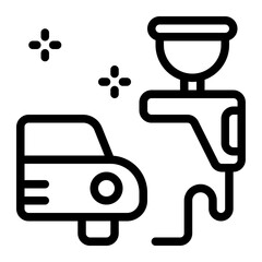 Spray Gun Line Icon