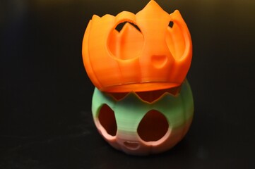 Pumpkin candelabrum for Halloween