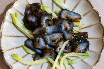 sashimi of sea cucumber