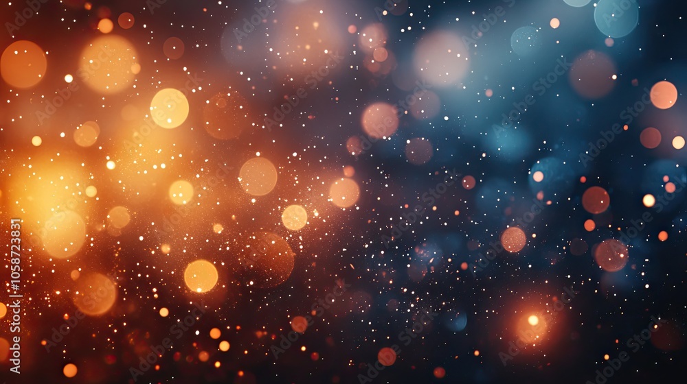 Poster abstract blurred background with bokeh lights and copy space, ideal for web design or banner present