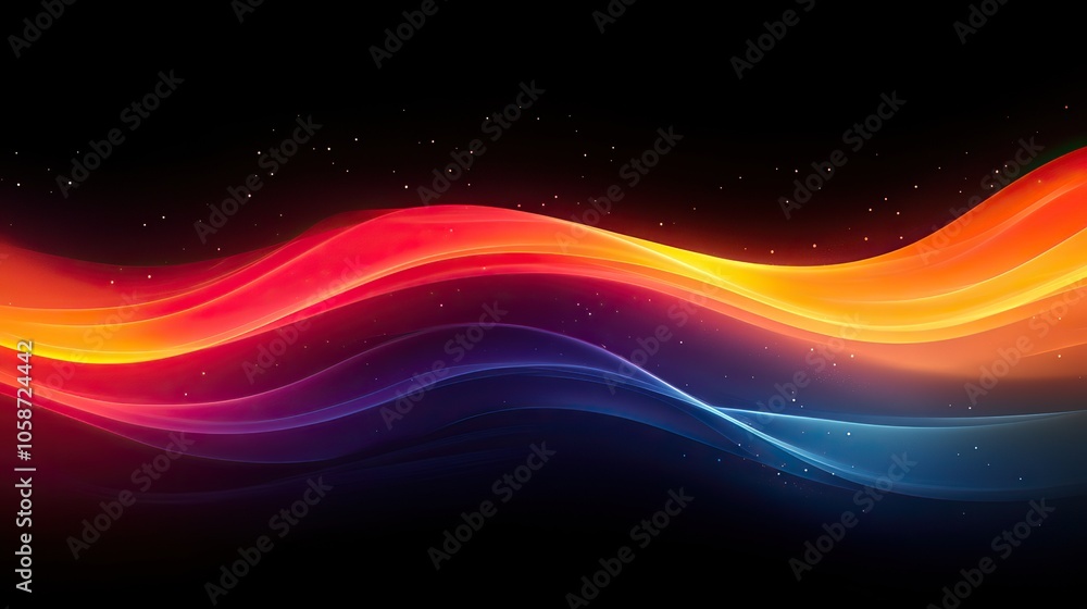 Poster abstract design with black background, creating modern and minimalist visual