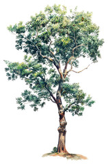 Obraz premium PNG A tree painting plant tranquility.