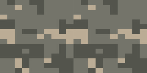 Army Seamless Camouflage, Modern Print Pattern That Was Used as the Default Camouflage Pattern Issued. Military Camouflage Uniform