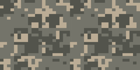 Army Seamless Camouflage, Modern Print Pattern That Was Used as the Default Camouflage Pattern Issued. Military Camouflage Suit