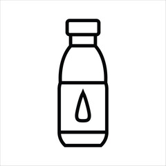 water bottle vector icon line template