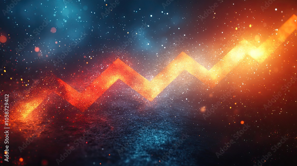 Aufkleber an abstract background with arrows symbolizing speed and innovation in modern technology