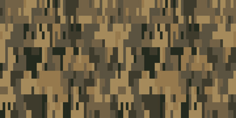 Camouflage Seamless Pattern. Trendy Style Camo, Repeat Print. Military Camouflage Uniform