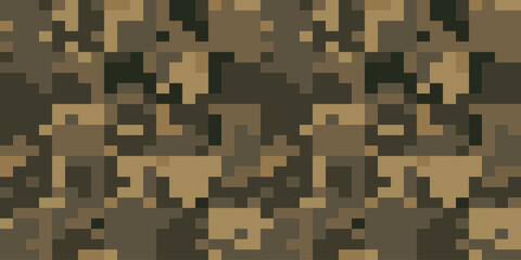 Camouflage Seamless Pattern. Trendy Style Camo, Repeat Print. Military Camouflage Jacket