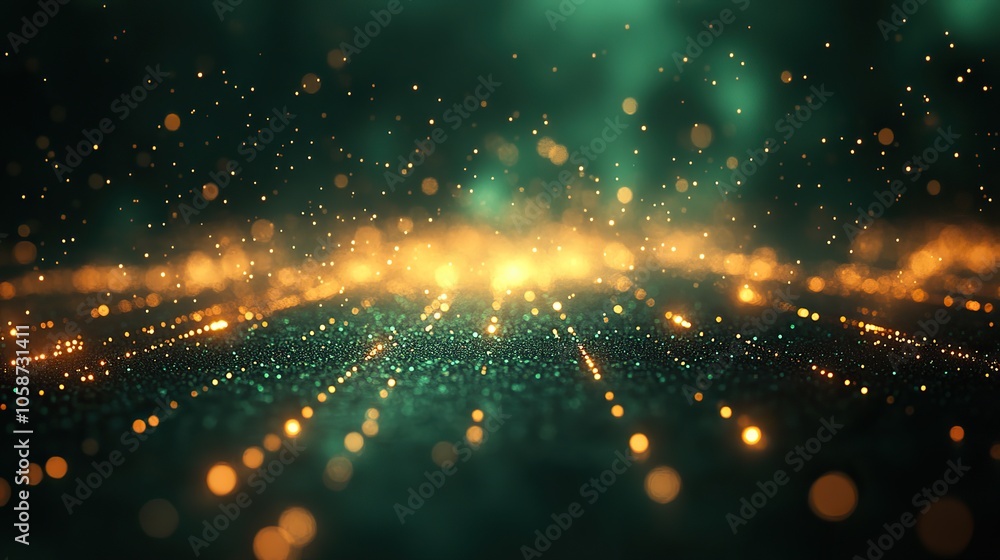 Poster an abstract digital background featuring glowing lines and data, creating tech-inspired feel