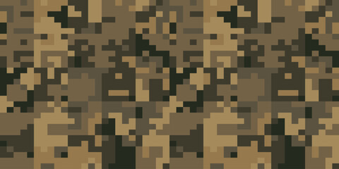 Army Camouflage Background, Classic Seamless Pattern, Military Camouflage