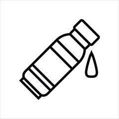 water bottle vector icon line template