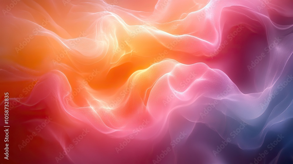 Aufkleber an abstract image with vibrant hues suggests the dynamic nature of motion and transformation