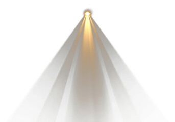 PNG An isolated gold light beam effect lighting background spotlight.