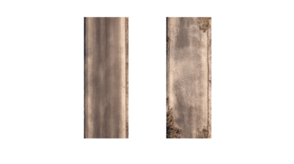 Isolated Asphalt Roads on Transparent Background for Design Generative AI