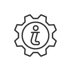 CRM information system icon in line design. Information, customer management, data, analytics, software on white background vector. CRM information system editable stroke icon