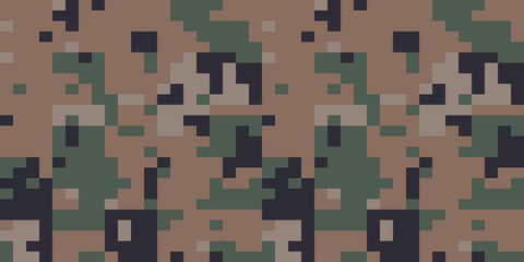 Desert Seamless Camo Graphic Print. Camouflage Seamless Pattern. Military Camouflage Suit